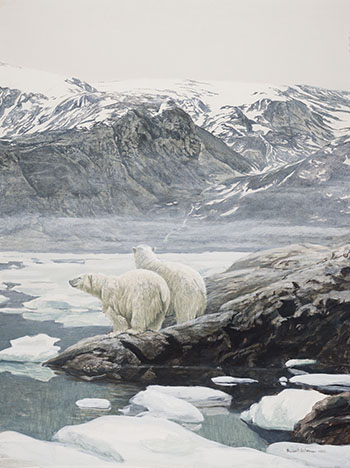 Polar Bears at Baffin Island by Robert Bateman vendu pour $91,250
