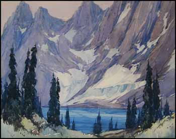 Rocky Mountain Lake by Alfred Crocker Leighton vendu pour $1,150