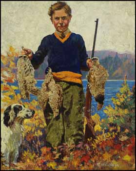 Birdhunting with Dog by Thomas Wilberforce Mitchell vendu pour $2,106