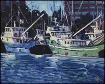 Green Boat by Halin De Repentigny vendu pour $625