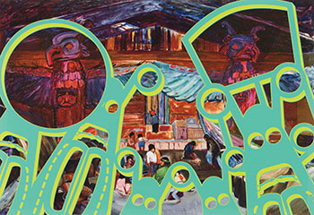 Pay No Attention to that (Band Council) Behind the Curtain! by Sonny Assu sold for $3,750