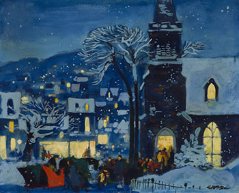 Christmas Eve Service by William Arthur Winter vendu pour $4,063