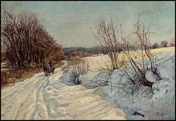 Untitled (Winter Scene) by Peder Monsted vendu pour $3,450