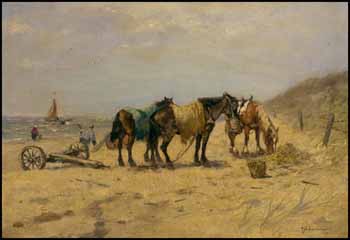 On the Beach by Johan Frederik Scherrewitz sold for $11,115