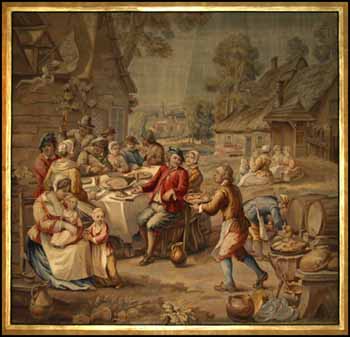 Flemish Tapestry ~ Village Scene by  Flemish School sold for $7,020