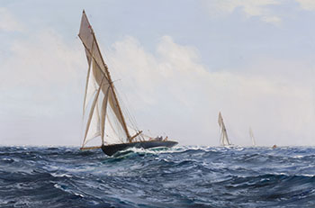Yachts Racing in the Open Water by Montague J. Dawson vendu pour $31,250
