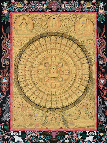 Mandala of Buddha Akshobya by Romio Shrestha vendu pour $8,750