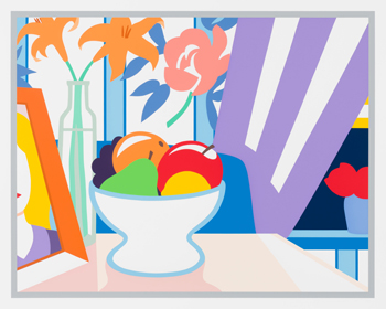 Still Life with Lilies and Mixed Fruit by Tom Wesselmann sold for $7,813