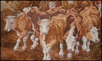 Bull Walk by Lindee Climo vendu pour $3,450