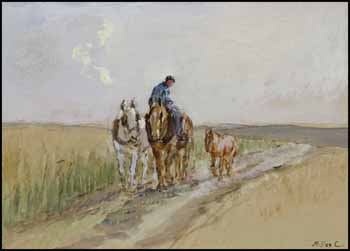 Ploughing by Alice Des Clayes vendu pour $585