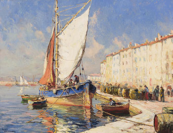 Port de St. Tropez by André Beronneau sold for $1,375