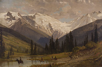 Snowy Peaks, The Rockies by Thomas Mower Martin vendu pour $4,688