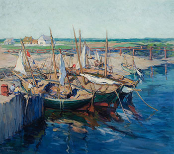 Fishing Boats, Gaspé Coast by Rita Mount vendu pour $8,750