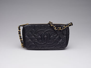 A BLACK QUILTED CAVIAR LEATHER TIMELESS CC POCHETTE WITH GOLD HARDWARE by  CHANEL sold for $3,750