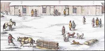 Interior, Old Fort Calgary (01682/2013-2613) by Henry Standing Alone sold for $189