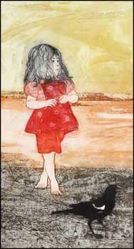 Girl with Blackbird (01779/2013-420) by David Silverberg vendu pour $219