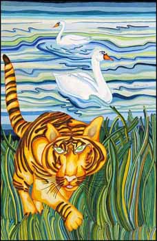 Tiger and Swans… Invitation; A Centrefold Goin' Shopping (02121/2013-1265) by Jocko Dye McDonald sold for $135