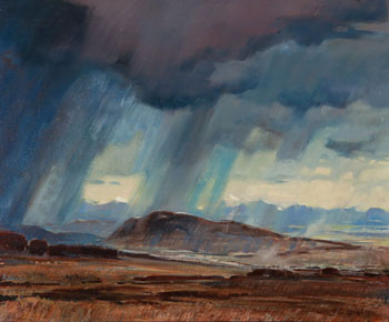 Rainstorm in Millarville (03317/505) by Alfred Crocker Leighton sold for $2,500