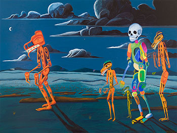 Indian Residential School, Leaving the Shallow Graves and Going Home by Lawrence Paul Yuxweluptun vendu pour $157,250