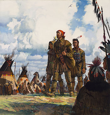 Anthony Henday Enters the Blackfoot Camp, 1754 by George Franklin Arbuckle vendu pour $61,250