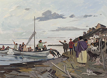 Stefanson Leaving Fort McPherson for Herschel Island, 1906 by Lorne Holland Bouchard vendu pour $28,125