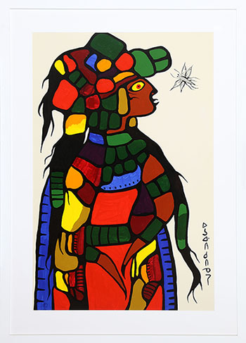Artist's Daughter Lisa's fascination of the sand fly (#00117) by Studio of Norval Morrisseau sold for $16,250