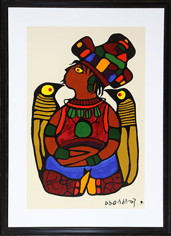 Young Shaman and Loons by Studio of Norval Morrisseau sold for $15,000
