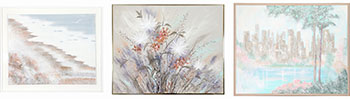 Three Paintings by  Unknown Artist sold for $1,375