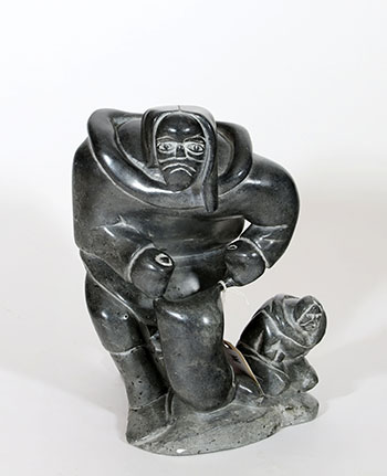 Hunter with Catch (#0742) by Unidentified Inuit Artist sold for $1,625