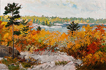 Moon Bay, October, Algonquin Park (03815/A87-148) by Bruce Steinhoff sold for $1,625