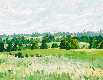 Summer Landscape with Fields and Trees (03859/A88-164) by Bruce Steinhoff sold for $1,000