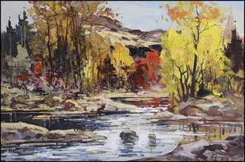 River Scene (02786/2013-1655) by Geza (Gordon) Marich vendu pour $313