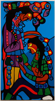 The Blessing (03481/178) by Attributed to Norval H. Morrisseau vendu pour $625