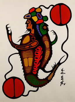 Untitled (03585) by Attributed to Norval H. Morrisseau vendu pour $1,000