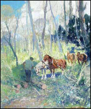Workers of the Woods (00498/2013-T803) by Christian (Andreas) Gottfried Lapine vendu pour $2,700