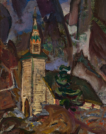 Church in a Canyon, BC par Frederick Horsman Varley