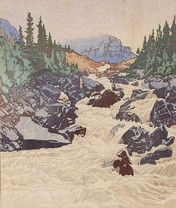 Above Lake Louise by Walter Joseph (W.J.) Phillips