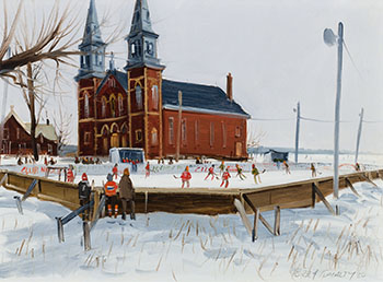 Village Skating Rink by Terry Tomalty