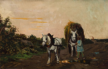 Hauling Hay by Henry Sandham