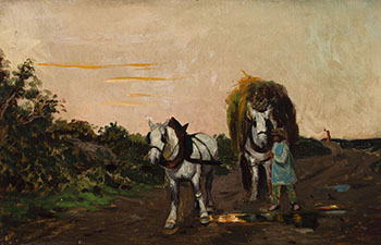 Hauling Hay par Henry Sandham