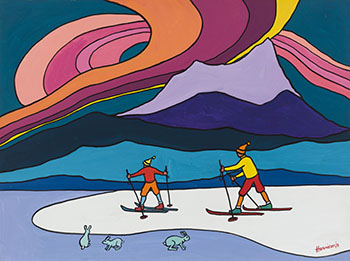 Cross Country Skiing by Ted Harrison