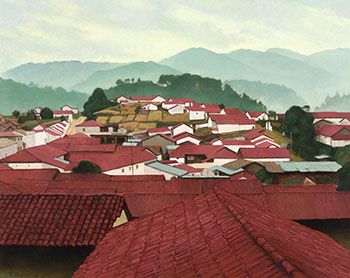Morning Rooftops - Chichicastenango, Guatemala par Frederick Bourchier Taylor