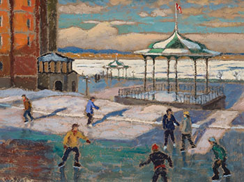 Skating Near Château Frontenac, Quebec City by Antoine Bittar