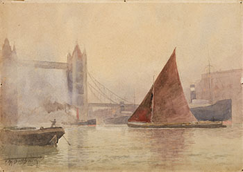 Tower Bridge, London by Frederic Marlett Bell-Smith