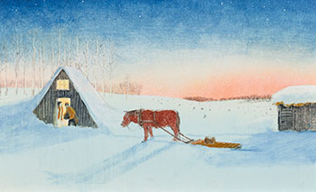 Ukrainian Pioneers First Winter in Canada by William Kurelek