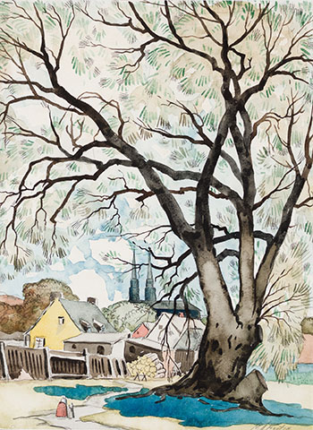 Étude au Sault-au-Récollet by Marc-Aurèle Fortin