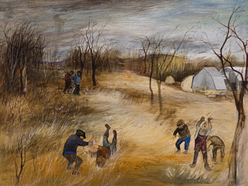 Farm Landscape, Autumn by Betty Roodish Goodwin