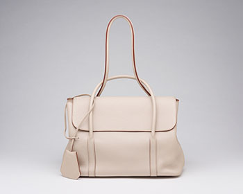 A PARCHEMIN CLÈMENCE LEATHER INITIALE 33 WITH PALLADIUM HARDWARE by  HERMÈS