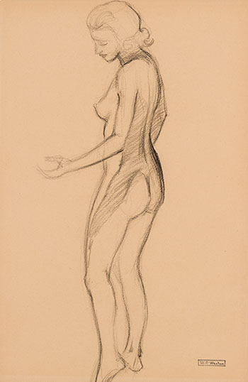 Figure Sketch by William Percival (W.P.) Weston