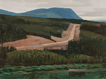 Alaska Highway at Johnson Crossing on Teslin River, Yukon by Alan Caswell Collier